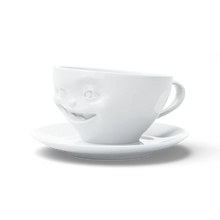 FiftyEight Kaffeetasse & Unterteller "Zwinkernd"