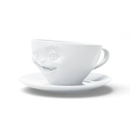 FiftyEight Kaffeetasse & Unterteller "Zwinkernd"