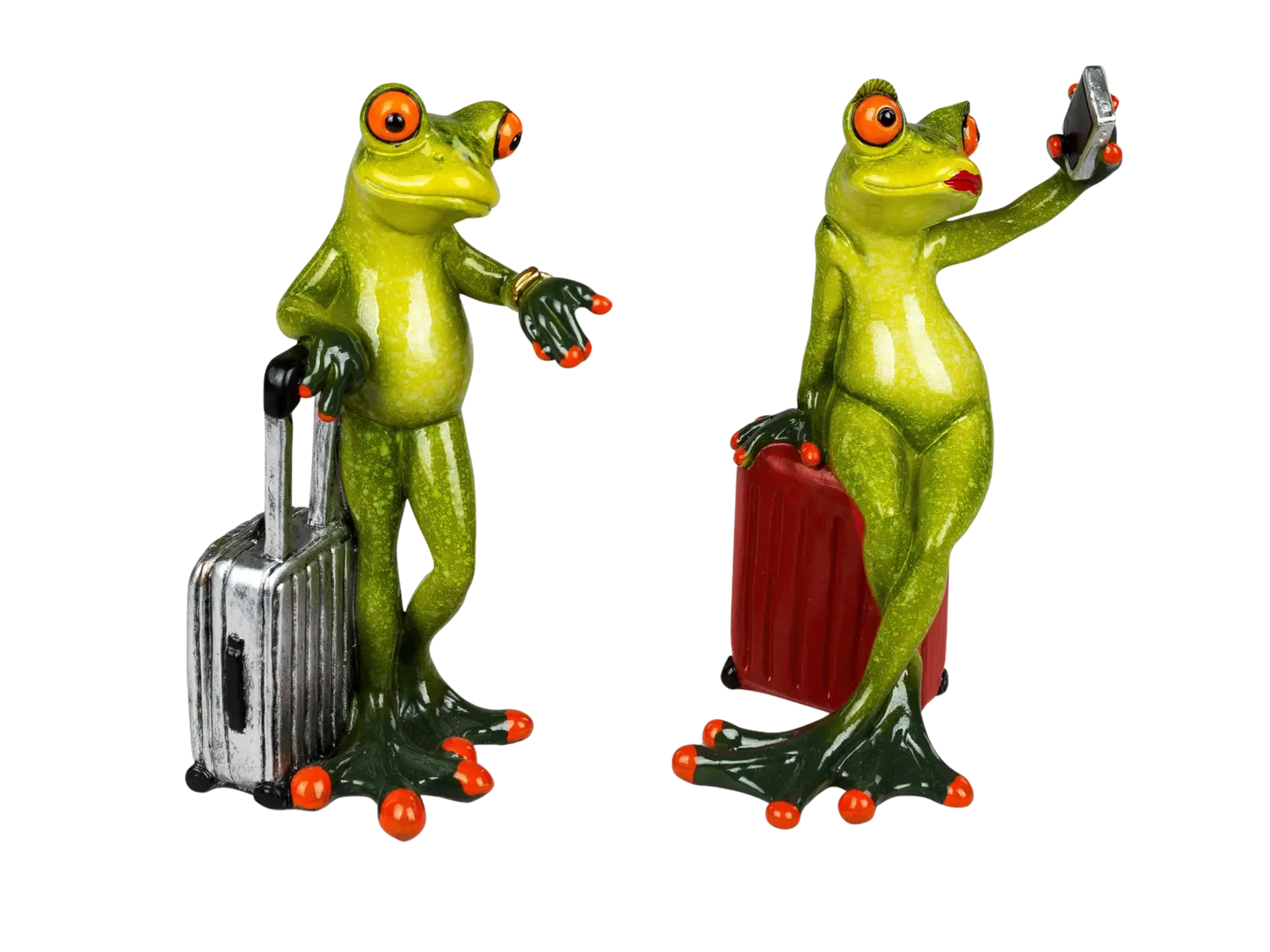 Formano Frosch mit Koffer, hellgrün - Froschhausen