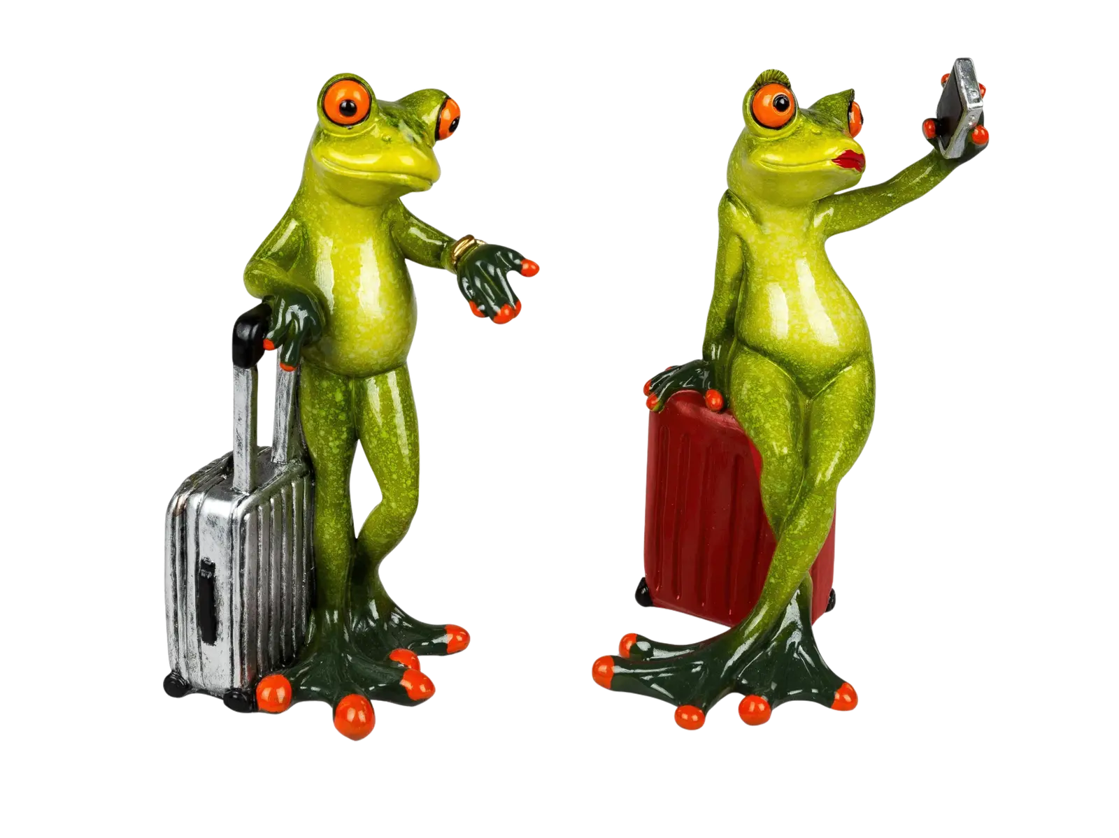 Formano Frosch mit Koffer, hellgrün - Froschhausen