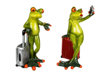 Formano Frosch mit Koffer, hellgrün - Froschhausen