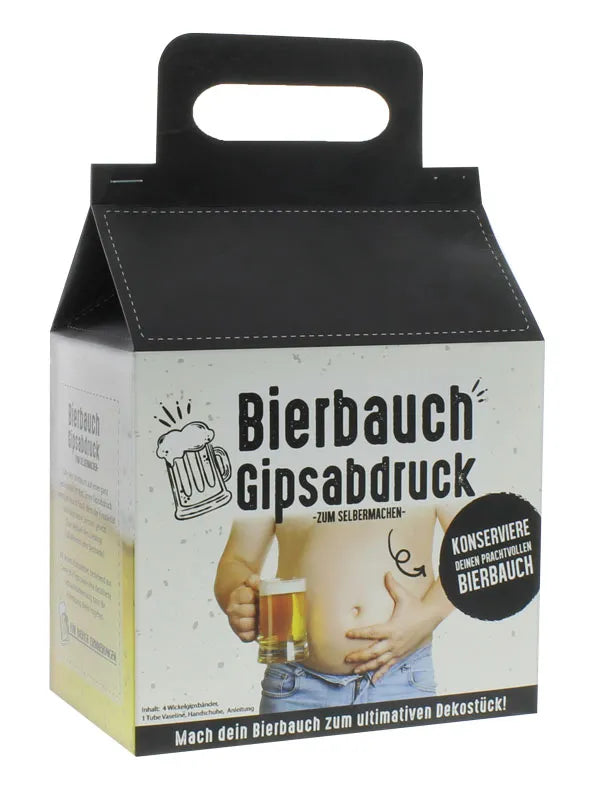Bierbauch Gibsabdruck Verpackung