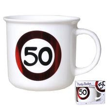 Party-Becher zum 50. Geburtstag "Verkehrsschild"
