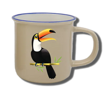 Handgemachte Tasse "Tukan" mit Wunschname
