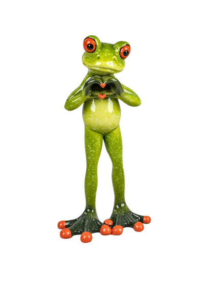 Formano Froschpaar mit Handherz, hellgrün - Froschhausen