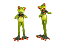 Formano Froschpaar mit Handherz, hellgrün - Froschhausen