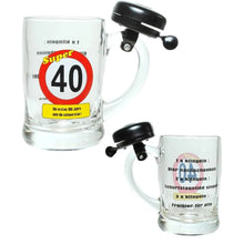 Bierkrug mit Klingel 40. Geburtstag