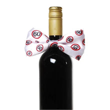 Flaschen-Deko "Fliege/Schleife" zum 60. Geburtstag