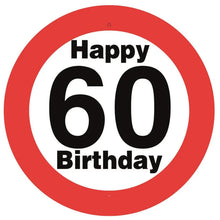 Party-Schild Happy Birthday 60 - Verkehrsschild