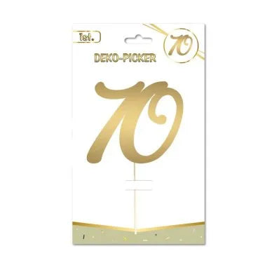 Deko-Picker zum 70. Geburtstag Gold