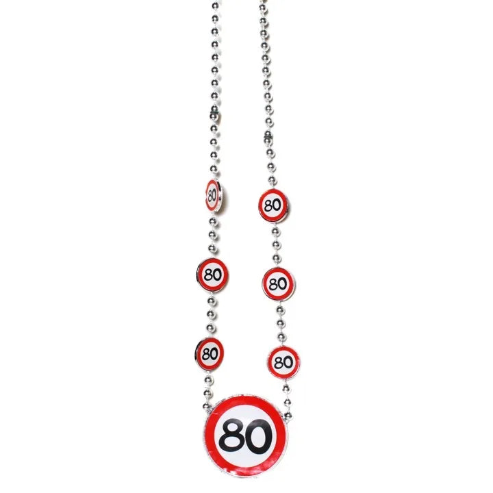 Partykette zum 80. Geburtstag Verkehrsschild