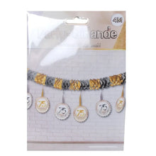 Party-Girlande zum 75. Geburtstag Gold Silber