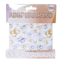 Absperrband zum 85. Geburtstag Gold Silber