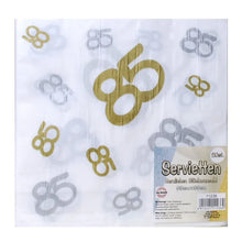Servietten zum 85. Geburtstag Gold Silber