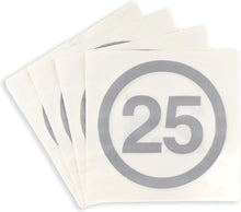 Servietten mit Zahl "25" in Silber zur Silberhochzeit oder zum 25. Geburtstag