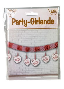 Party-Girlande "Just Married" Roségold