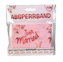 Absperrband "Just Married" Rosa