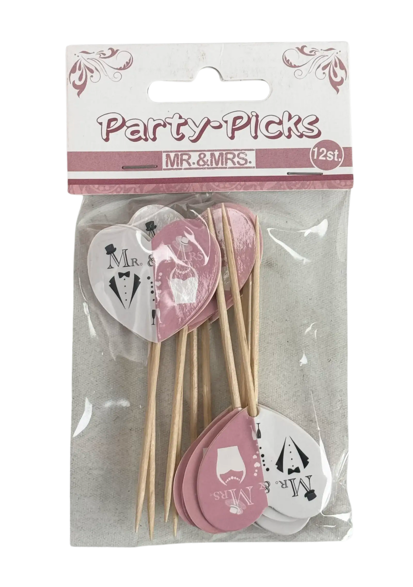 Party-Picks “Mr. & Mrs.” Rosa/Schwarz