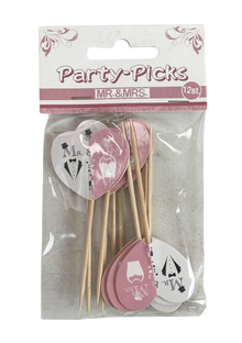 Party-Picks “Mr. & Mrs.” Rosa/Schwarz