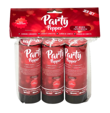 Party Popper "Weiße Herzen", 3er Set