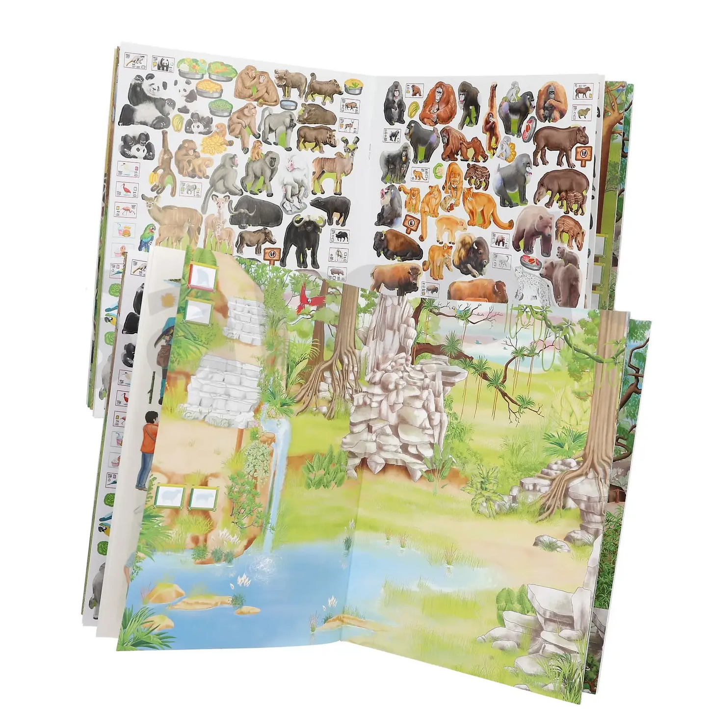 Malbuch mit Stickern "Create your ZOO"