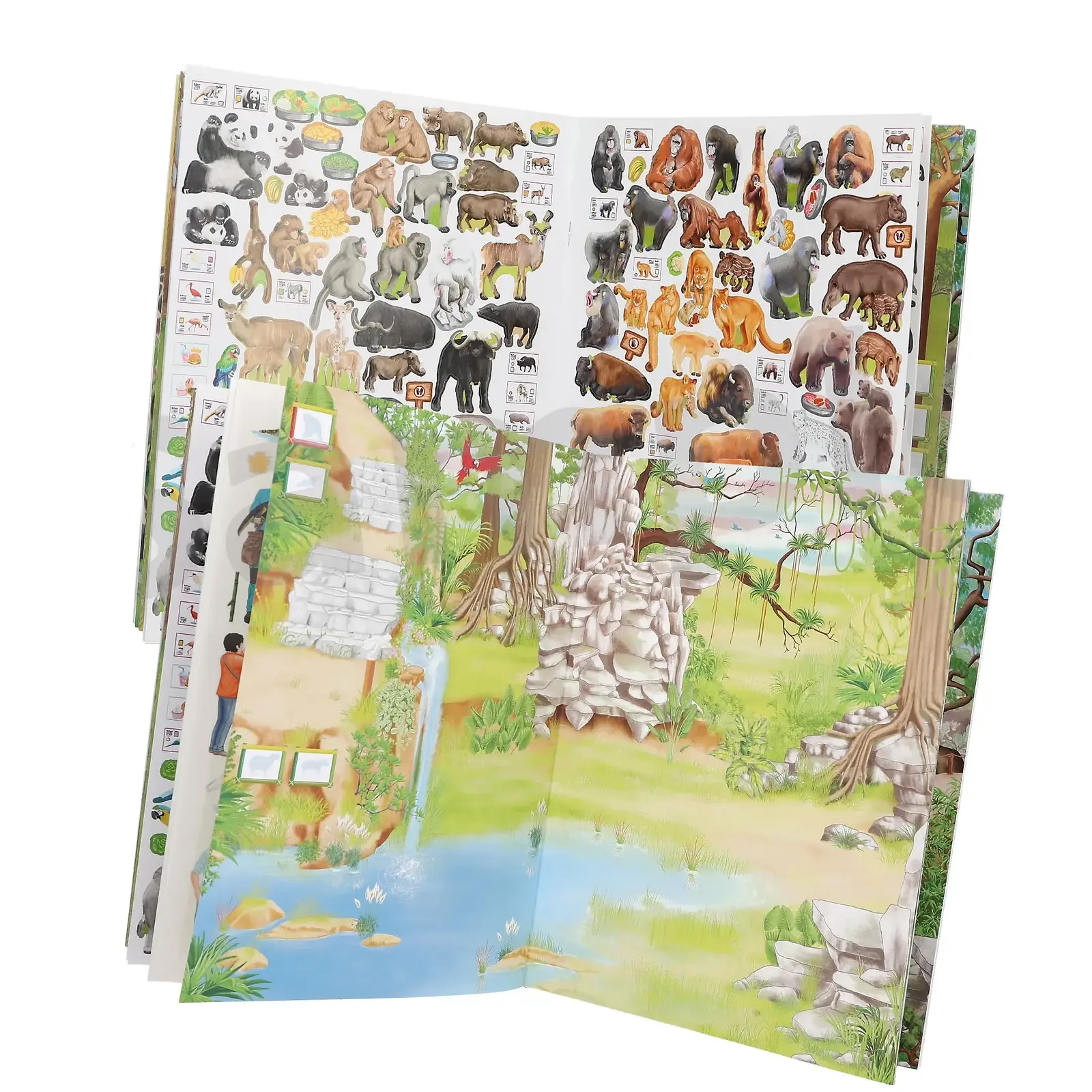 Malbuch mit Stickern "Create your ZOO"