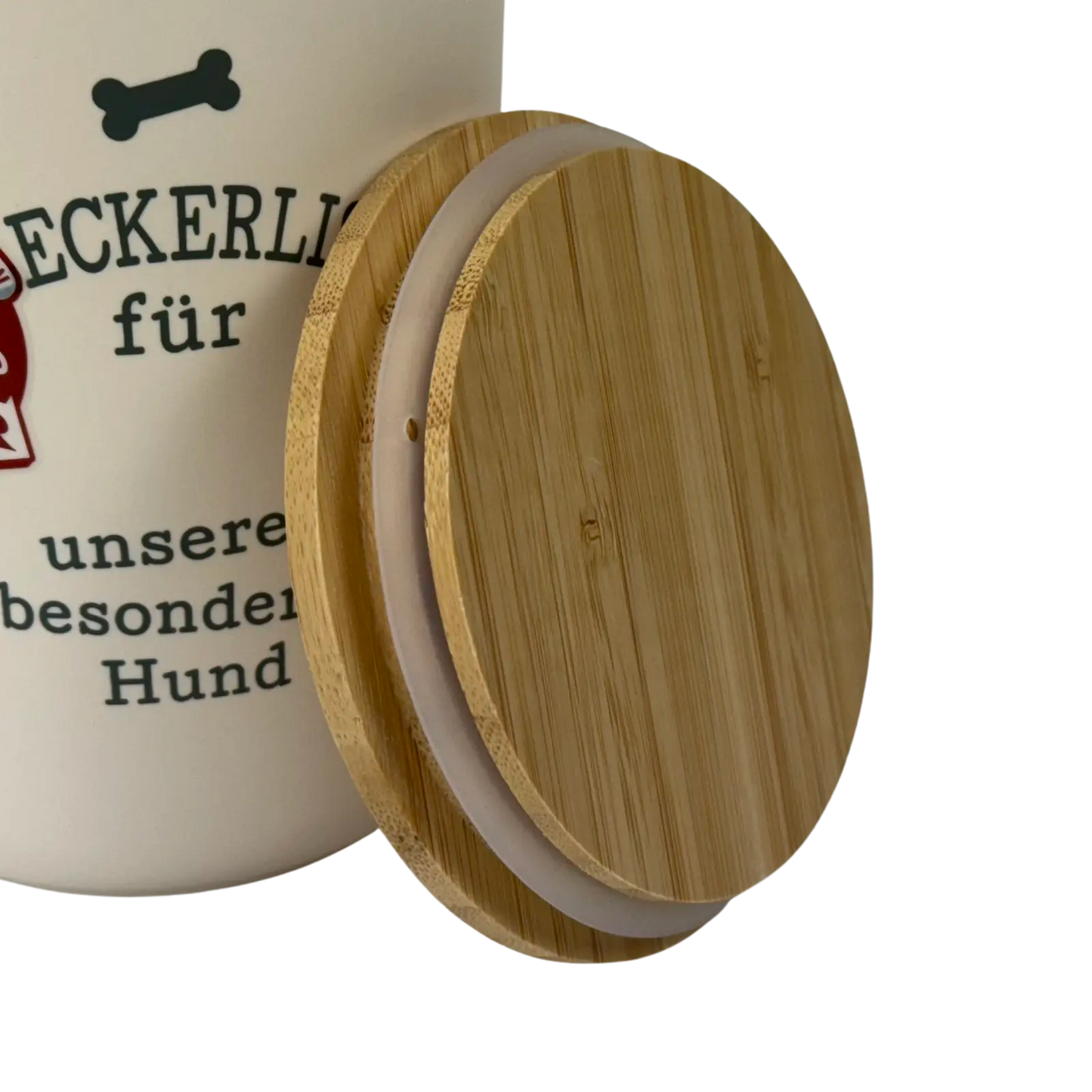 Personalisierte Vorratsdose für Hundeleckerlis mit Namen und Sprüchen