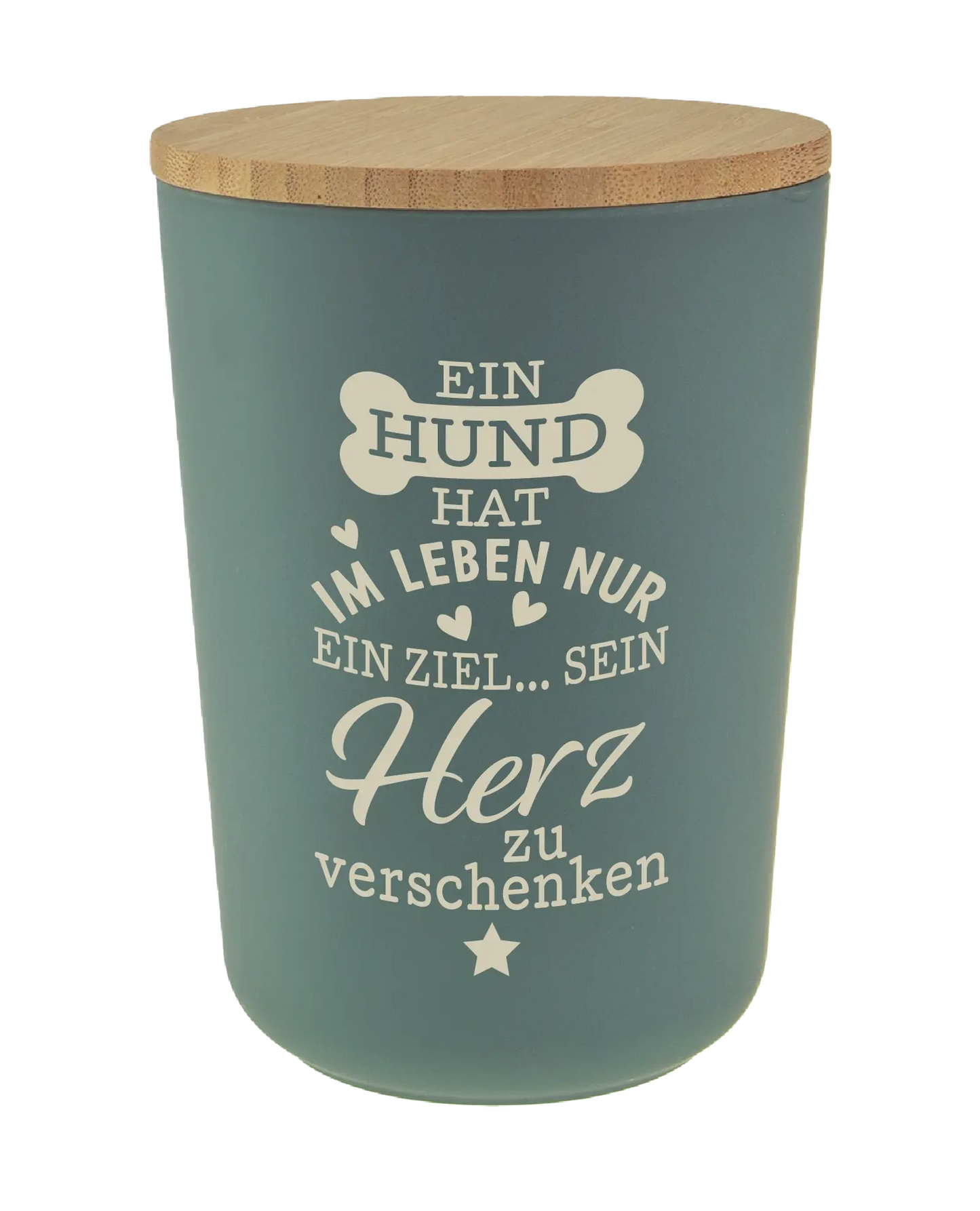 Personalisierte Vorratsdose für Hundeleckerlis mit Namen und Sprüchen