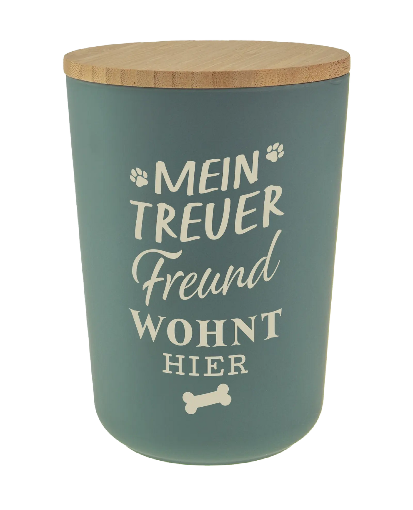 Personalisierte Vorratsdose für Hundeleckerlis mit Namen und Sprüchen