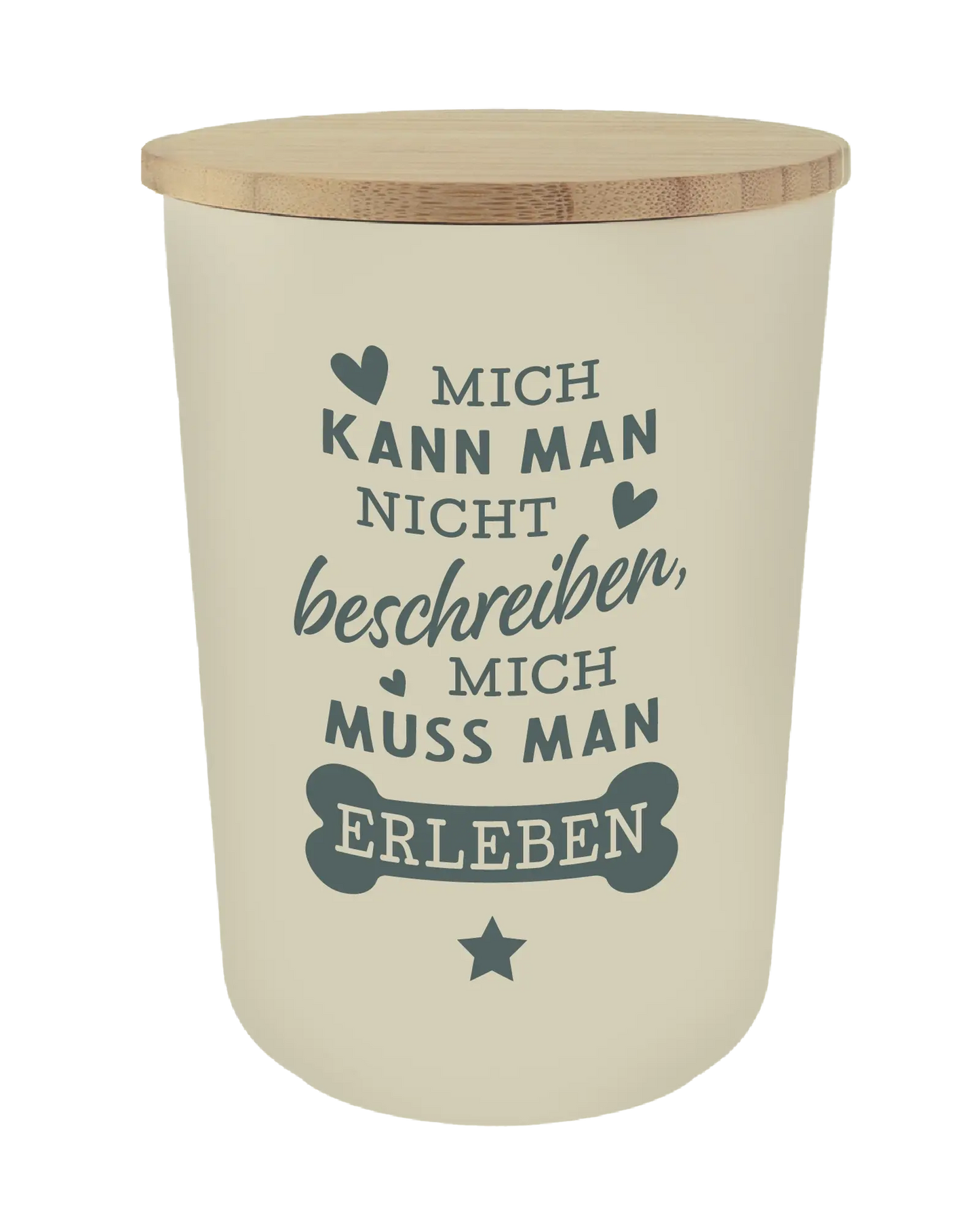 Personalisierte Vorratsdose für Hundeleckerlis mit Namen und Sprüchen