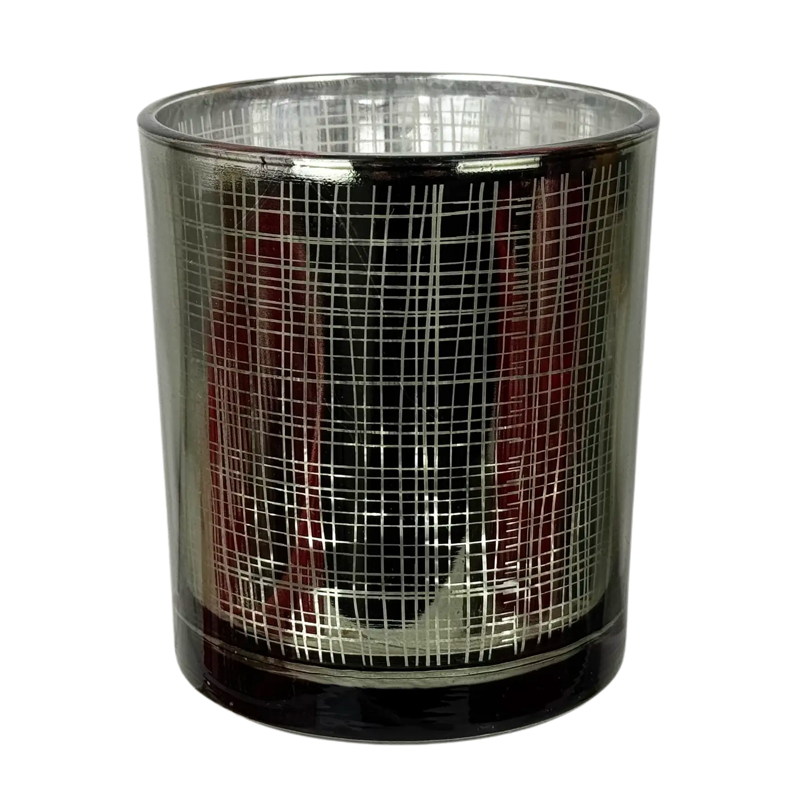 Windlicht "Gitter" in Silber
