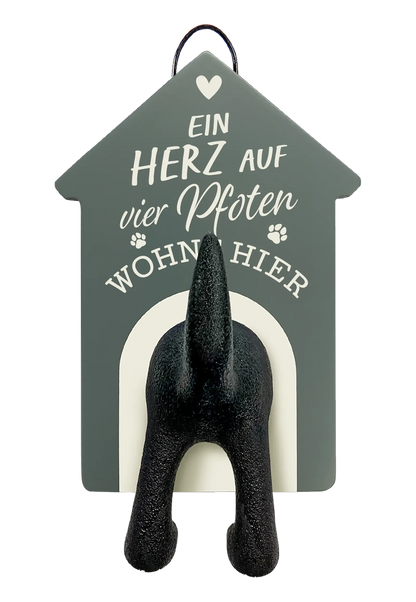 Personalisierter Leinenhalter mit Namen und Sprüchen