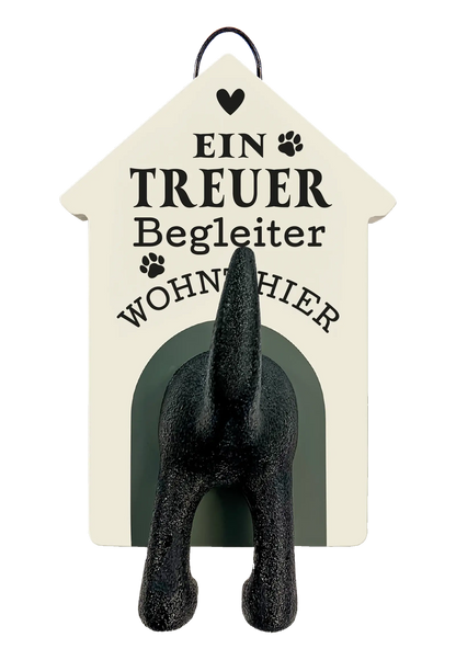 Personalisierter Leinenhalter mit Namen und Sprüchen