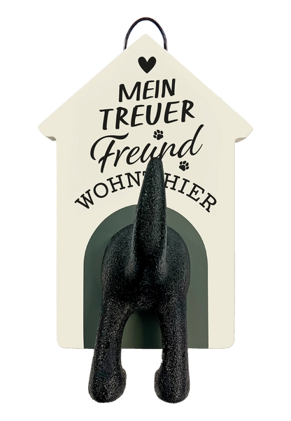 Personalisierter Leinenhalter mit Namen und Sprüchen