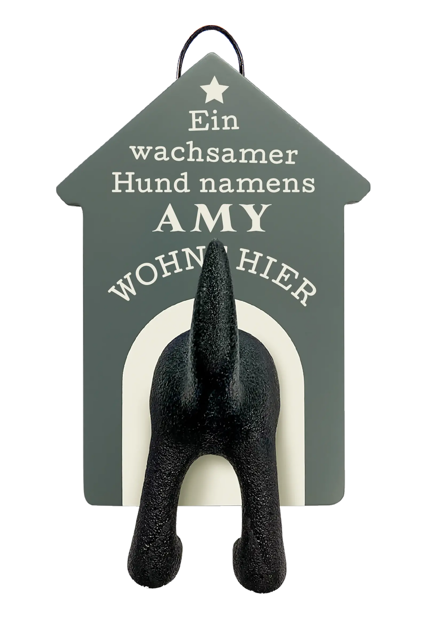 Personalisierter Leinenhalter mit Namen und Sprüchen