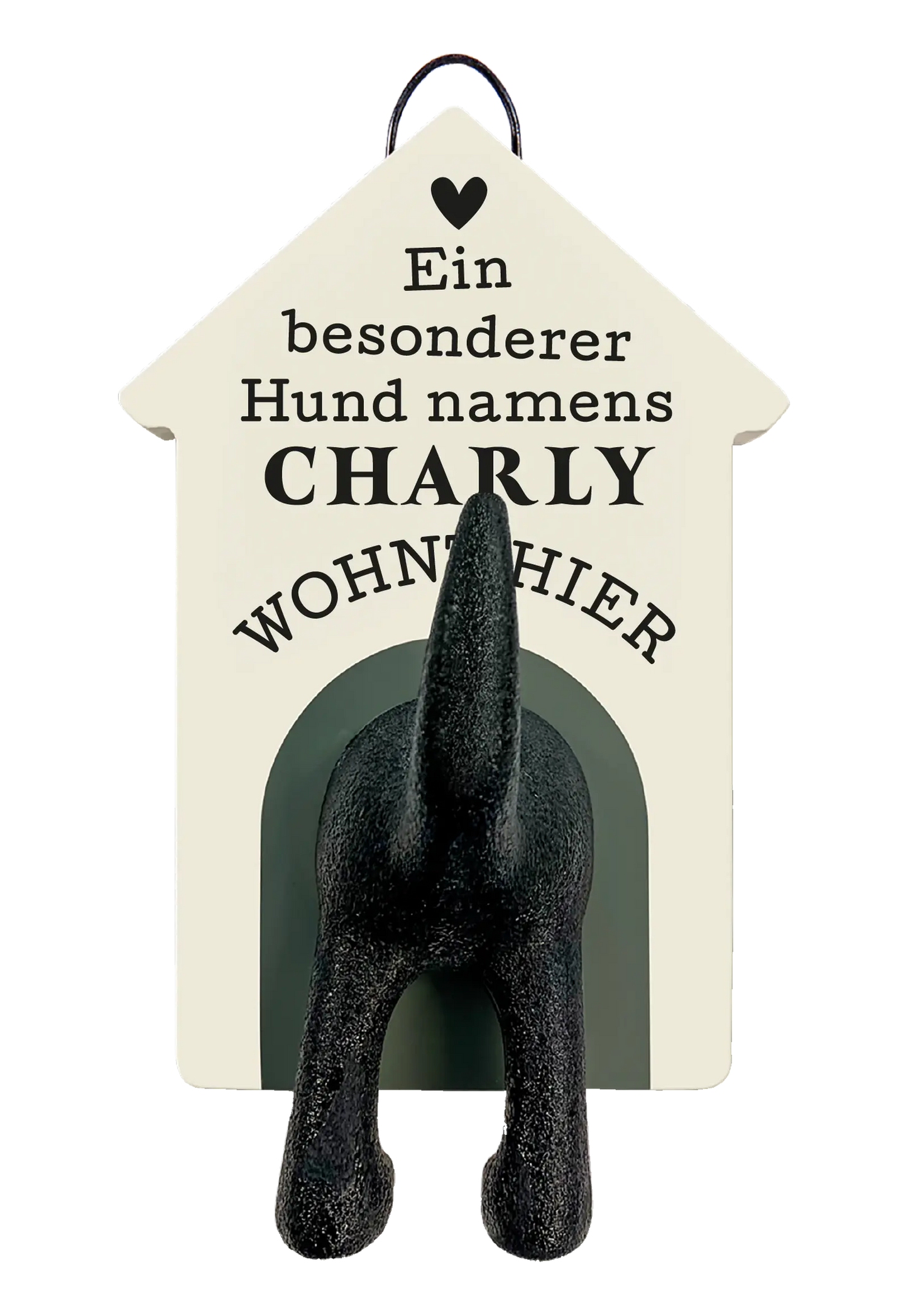 Personalisierter Leinenhalter mit Namen und Sprüchen