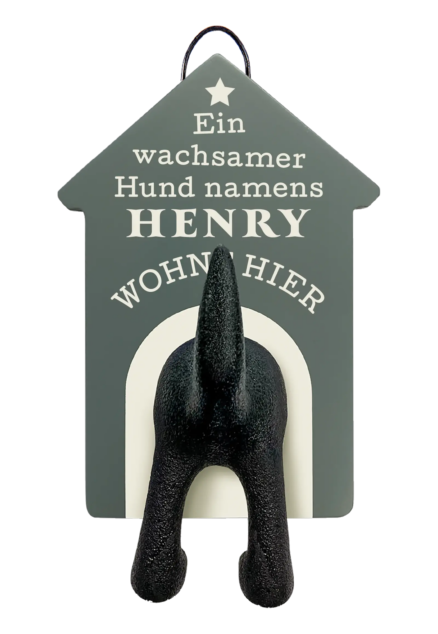 Personalisierter Leinenhalter mit Namen und Sprüchen