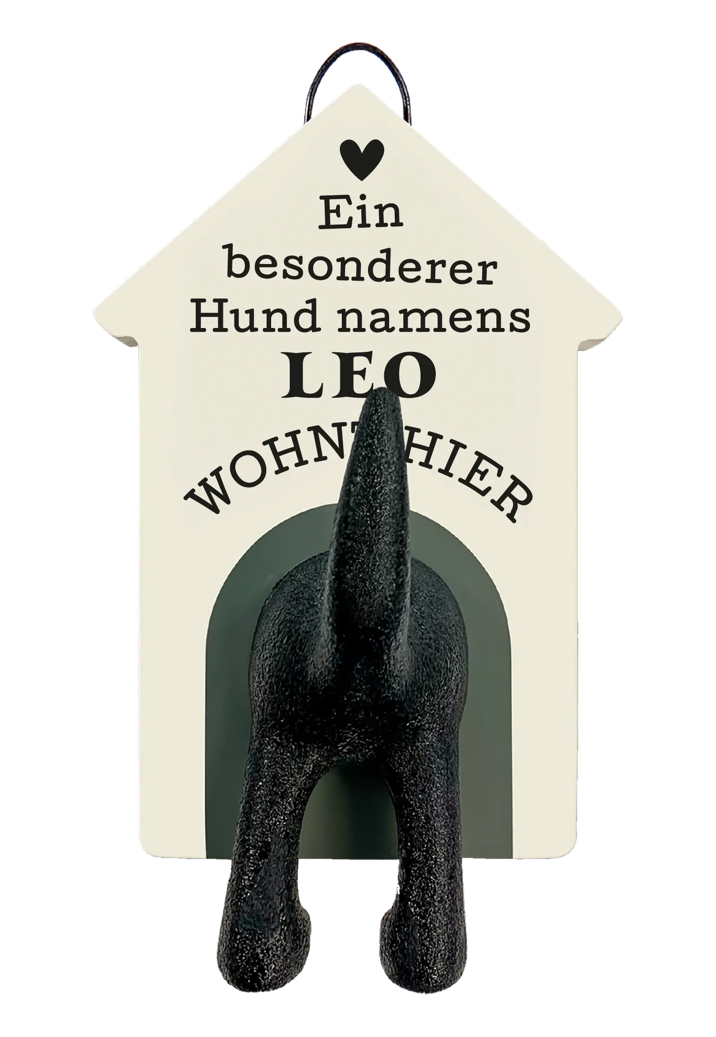 Personalisierter Leinenhalter mit Namen und Sprüchen