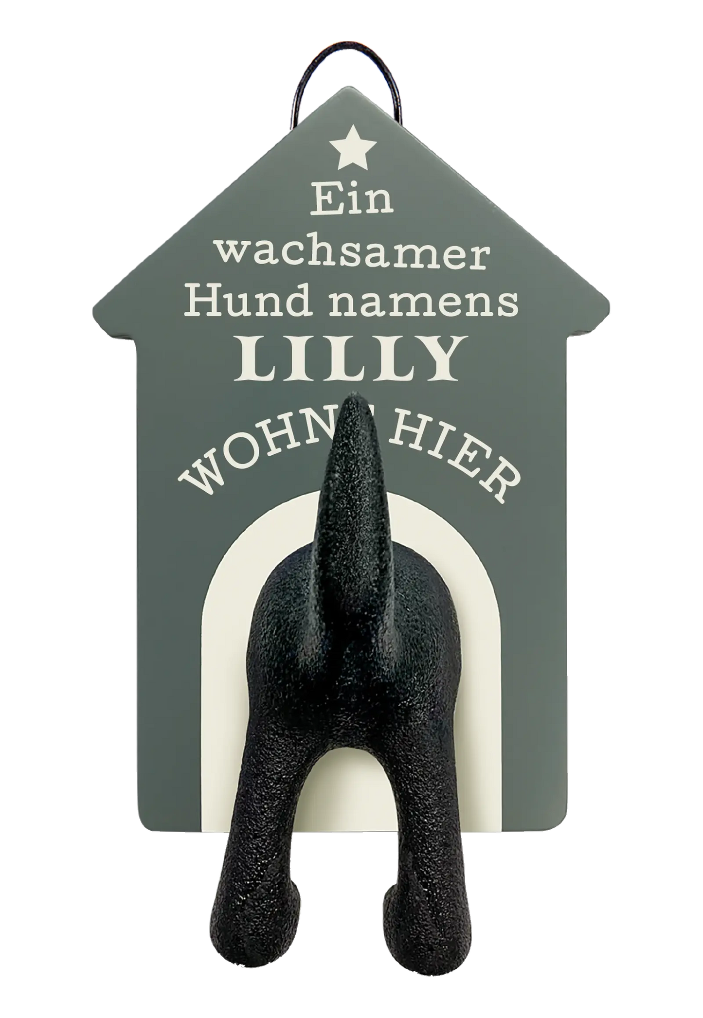 Personalisierter Leinenhalter mit Namen und Sprüchen