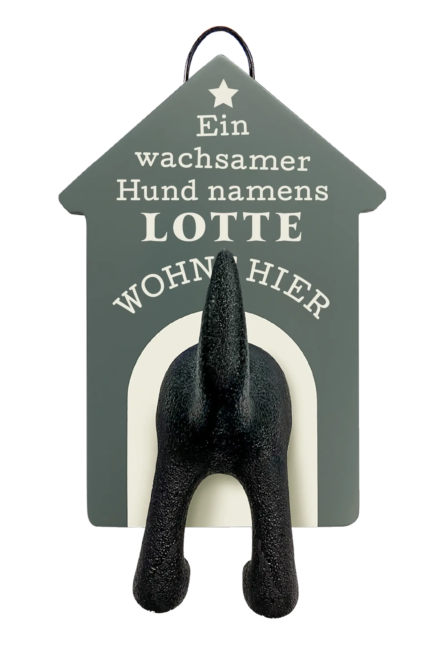 Personalisierter Leinenhalter mit Namen und Sprüchen