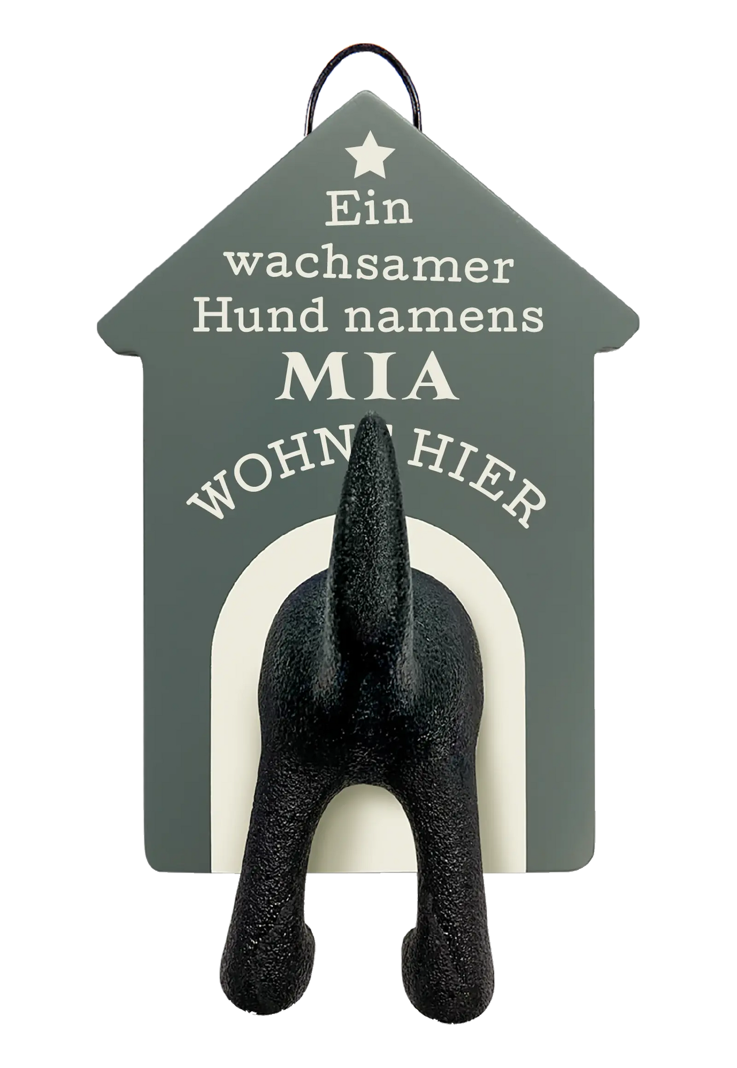 Personalisierter Leinenhalter mit Namen und Sprüchen