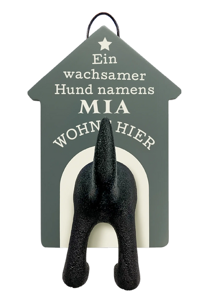 Personalisierter Leinenhalter mit Namen und Sprüchen
