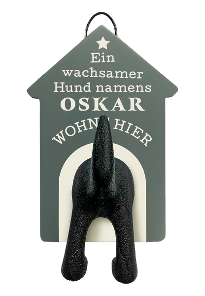 Personalisierter Leinenhalter mit Namen und Sprüchen