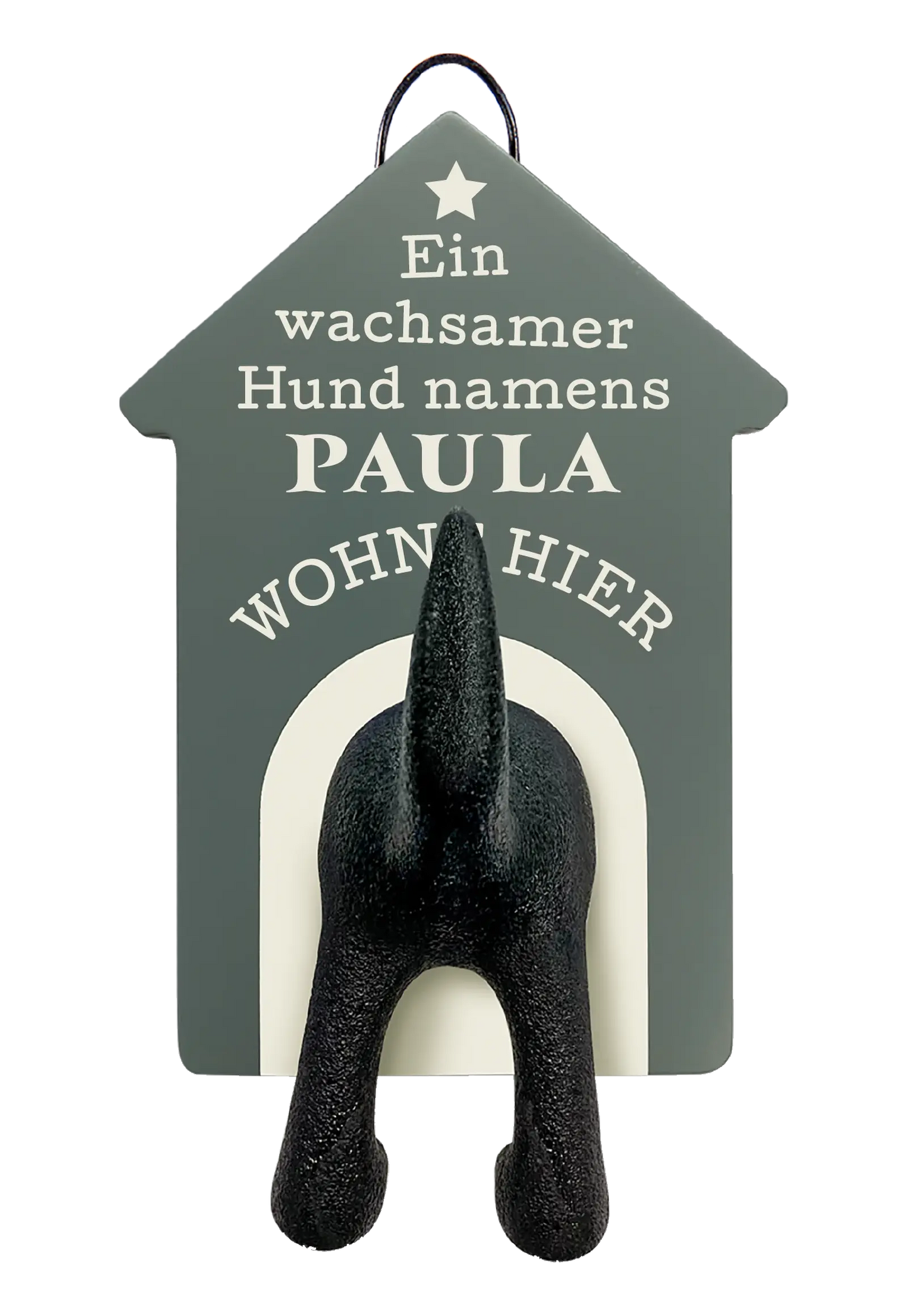 Personalisierter Leinenhalter mit Namen und Sprüchen