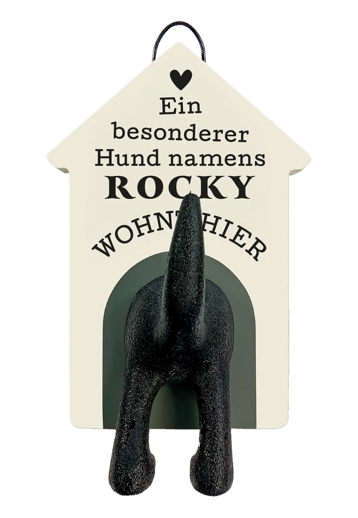 Personalisierter Leinenhalter mit Namen und Sprüchen