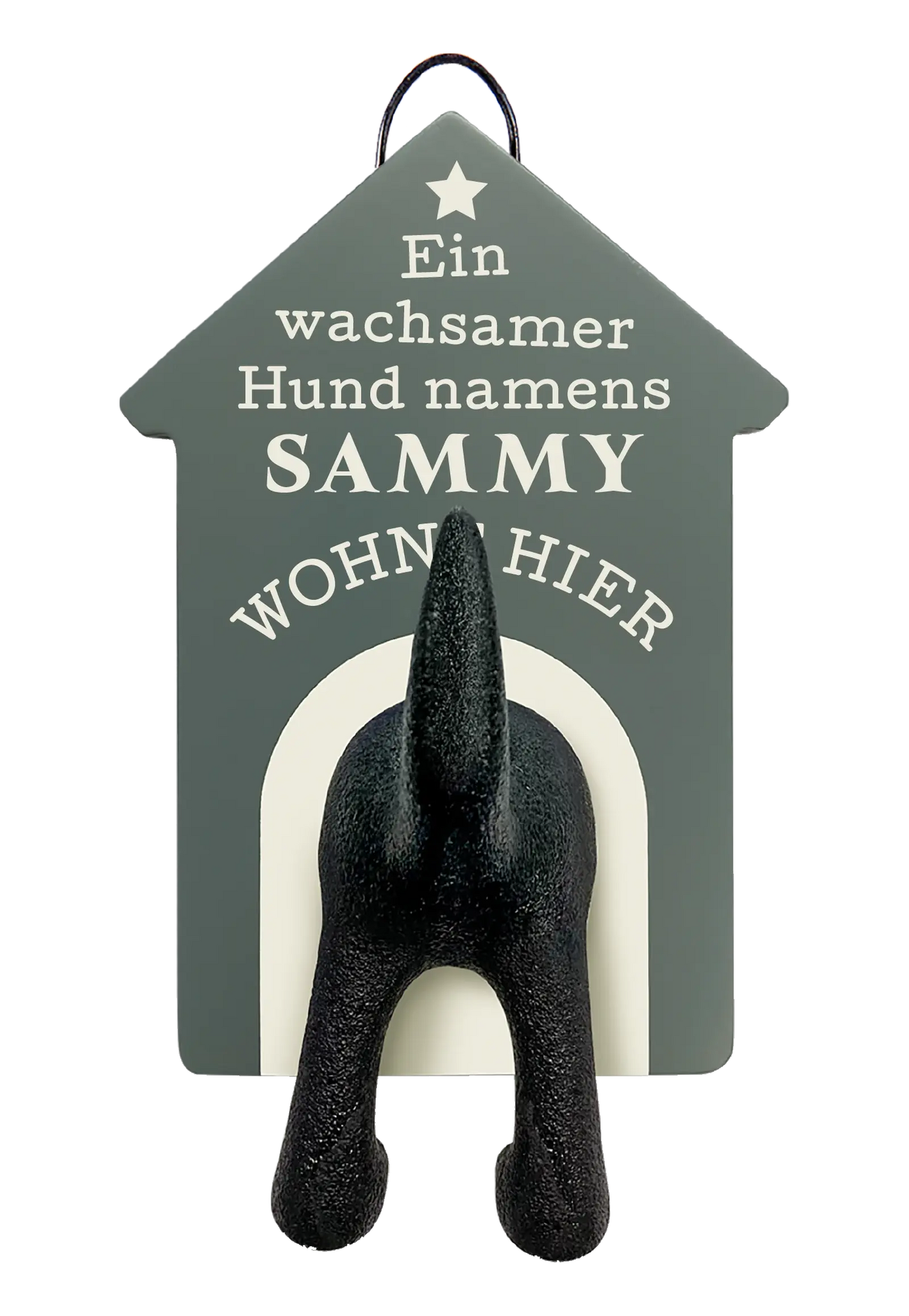 Personalisierter Leinenhalter mit Namen und Sprüchen