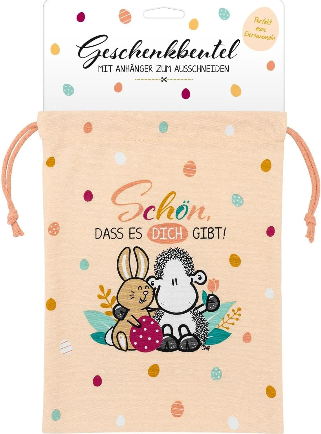 Geschenkbeutel aus Stoff "Schön, dass es dich gibt!"