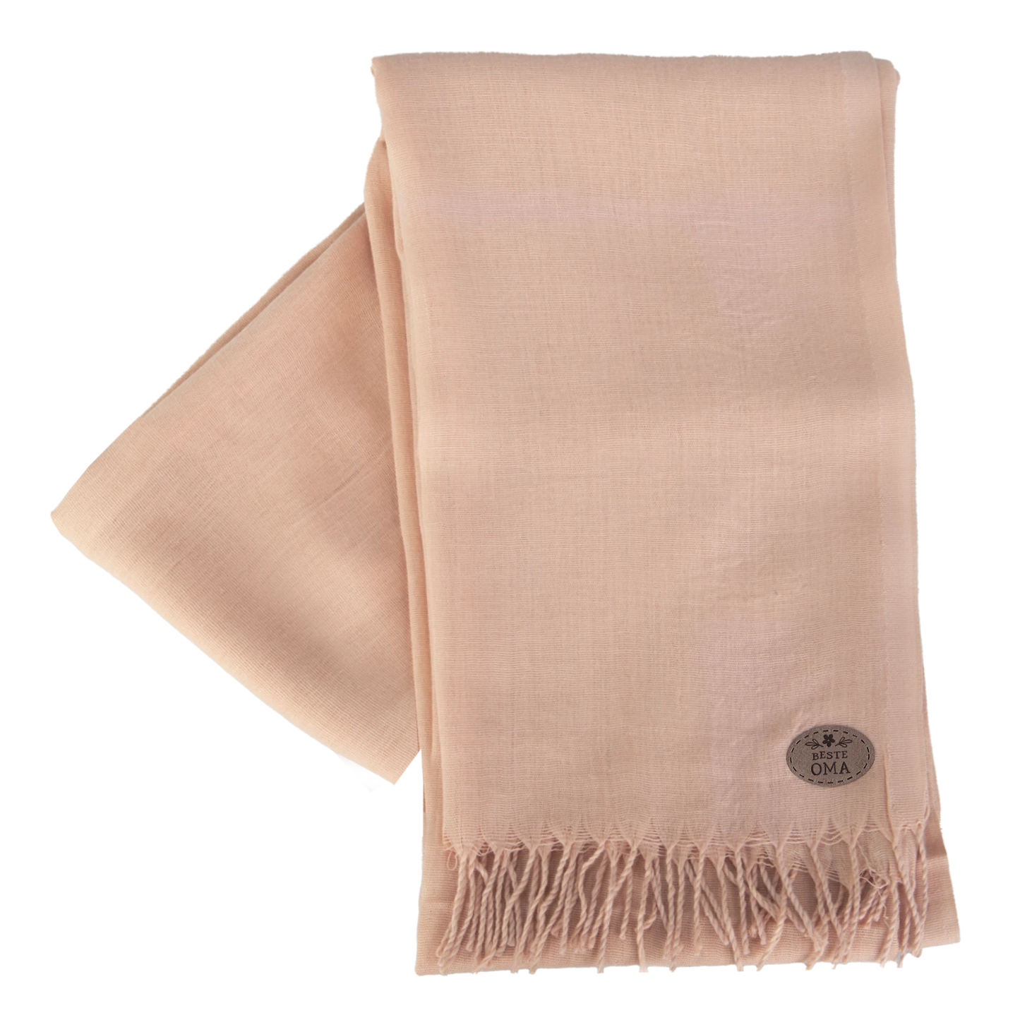 Schal im Pashmina-Stil in der Farbe Peach ohne Verpackung, Beste Oma