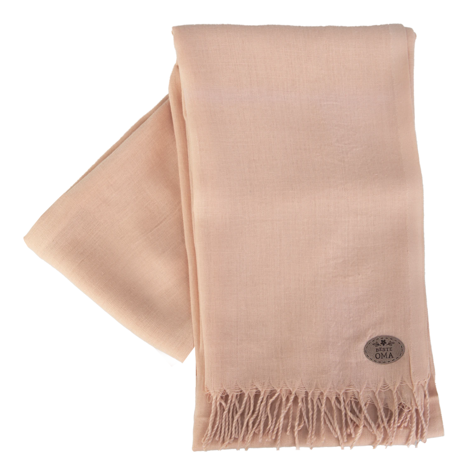 Schal im Pashmina-Stil in der Farbe Peach ohne Verpackung, Beste Oma