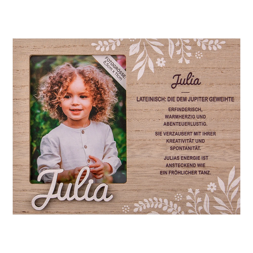 Personalisierter Bilderrahmen mit Kindernamen